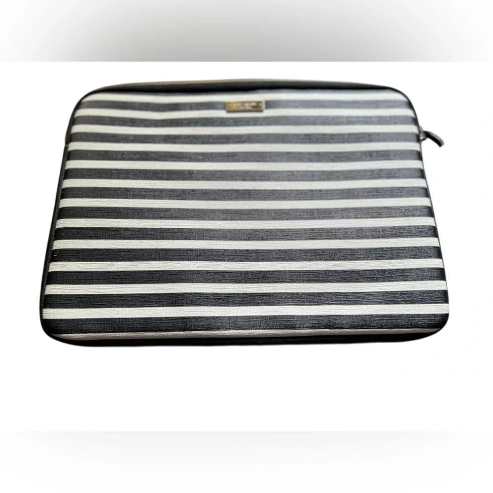 Kate Spade‎ Striped Laptop Case Black & White Zippered Unisex